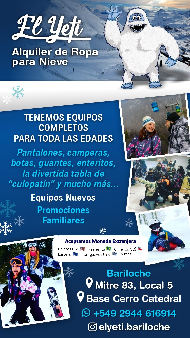 ropa de nieve bariloche el yeti