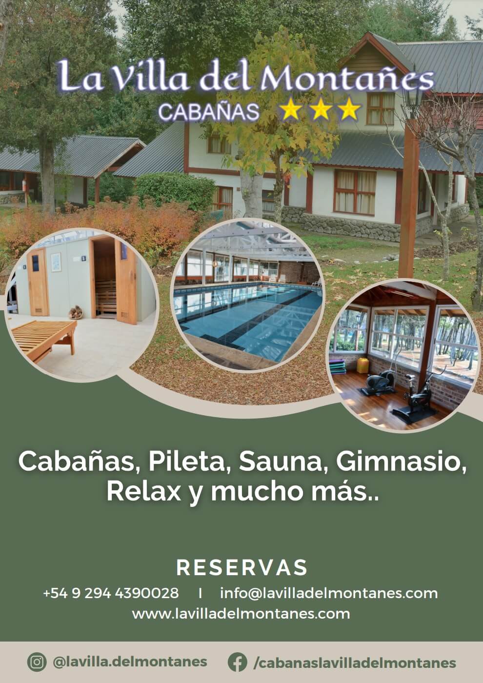 cabañas la villa del montañes
