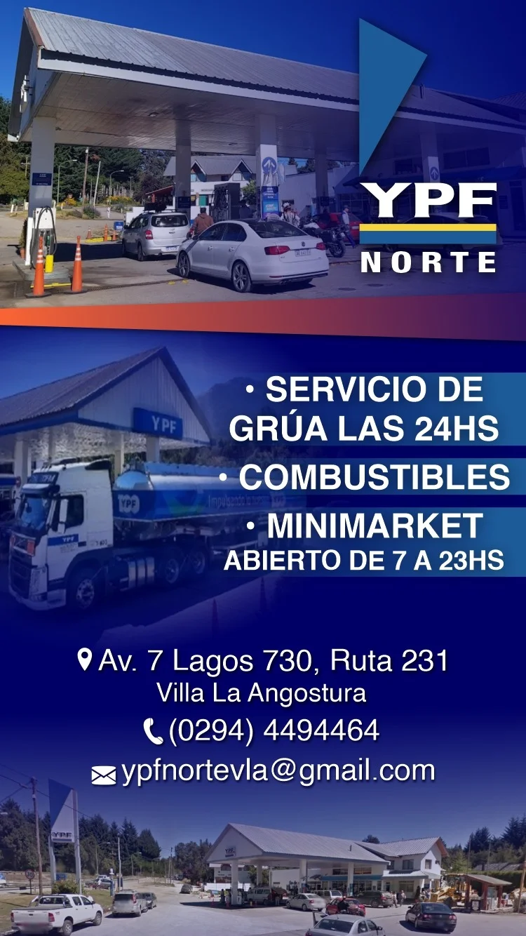 estacion de servicios  grua ypf villa la angostura